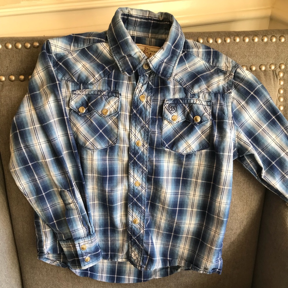 Boys Wrangler snap-button shirt
